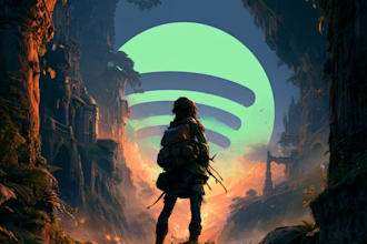 design dark fantasy cover art for spotify music