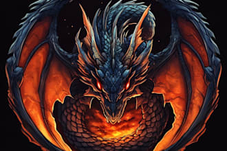 design a professional fantasy game logo for your brand