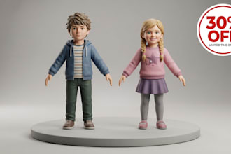 create 3d toy model, 3d sculpting, collectible toy, 3d figurine, 3d cartoon toy