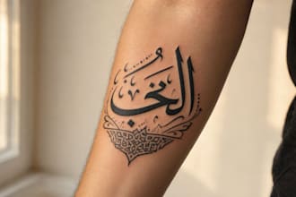 design arabic calligraphy tatto for you