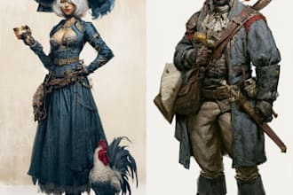 unique dnd character art and dnd character art