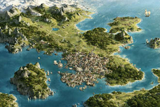 create fantasy map illustrations