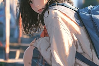 anime character art illustration
