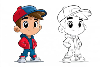 draw cute minimalist cartoon avatar or icon for you