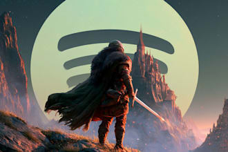 create mystical fantasy spotify cover design