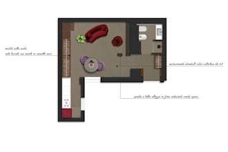 create an interior design moodboard with rooms layout and 3d renders
