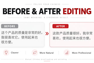 proofread, edit and improve your chinese content