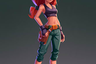 draw 2d game character illustration