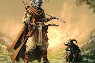 draw your dnd art or ttrpg character design or illustration