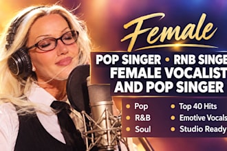 be your female pop singer rnb singer female vocalist and pop singer