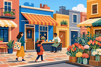 make flat vector illustrations