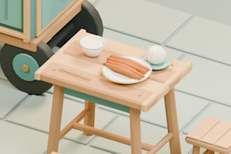 create one simple low poly 3d prop in blender