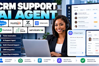 setup zendesk ai support agent with salesforce hubspot freshdesk