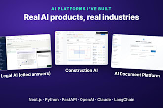 do ai website development and ai saas mvp with nextjs as an ai engineer