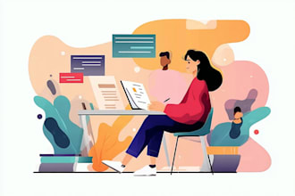 create stylish flat vector illustrations