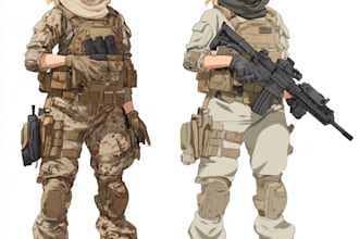 make military character design or military themed