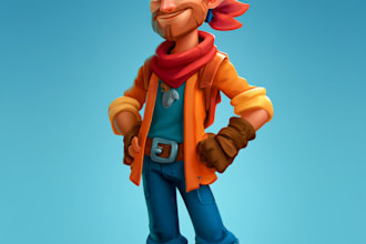 draw 2d game character illustration