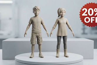 design 3d character, 3d toy model, action figure, 3d figurine, 3d printable, stl