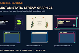 design custom static twitch overlays and streaming graphics