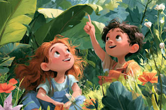 design children story book illustration and children