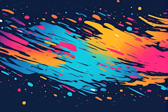 draw colourful digital illustration or poster motion