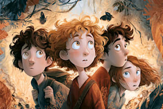 design children book illustration and children book cover