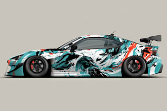 attractive car wrap design
