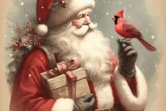 create a professional santa claus character illustration