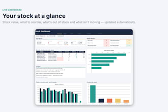 build an excel inventory management and stock reorder planner with dashboard