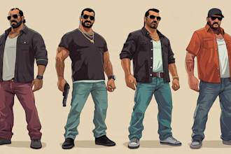 draw gta style cartoon potrait from your photo