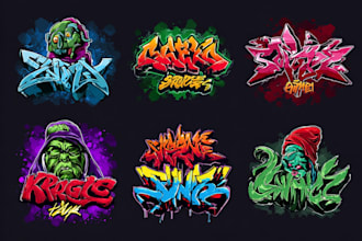 do typography, graffiti, lettering, and text logo design