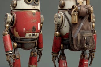 design sci fi mecha and robot concept art