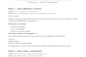 write b2b cold email sequences and follow ups for outbound sales