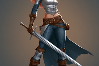 2d game character illustration