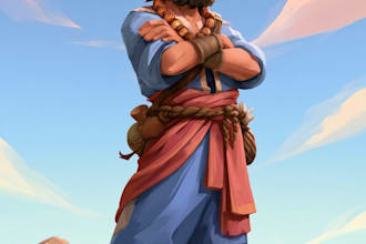 draw 2d game character illustration