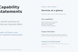 design a company profile or capability statement