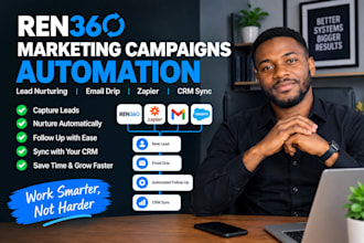 automate ren 360 marketing campaigns with lead nuturing, email drip, zapier