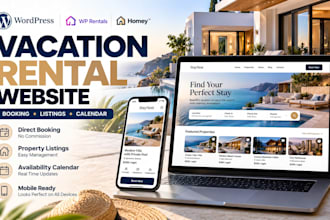 build wordpress vacation rental booking website with wp rentals or homey