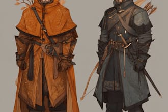 draw a realistic character concept art
