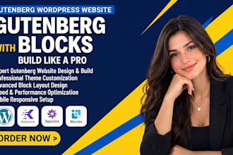 gutenberg wordpress website using gutenberg blocks, spectra, or kadence
