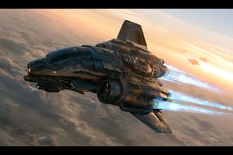 draw a spaceship concept