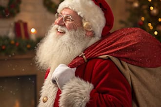 create a realistic santa portrait