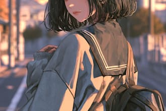 draw anime character illustration