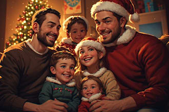 create unique family christmas artwork