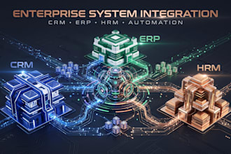 automate CRM, erp and hrm system integrations with custom workflows