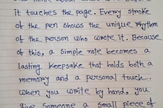 write neat general or cursive writing and handwritten notes