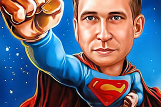 draw your portrait in superhero