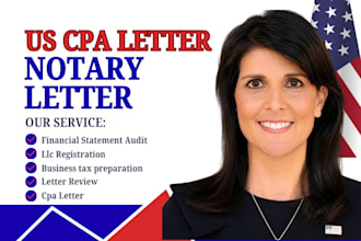 cpa letter review financial statement audit notary letter llc registration