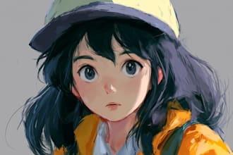 anime character an illustration and anime character