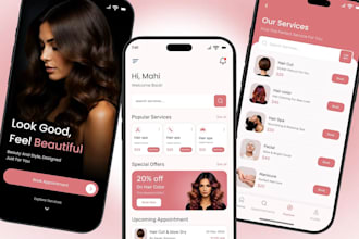 develop a salon booking app, beauty salon app or appointment app